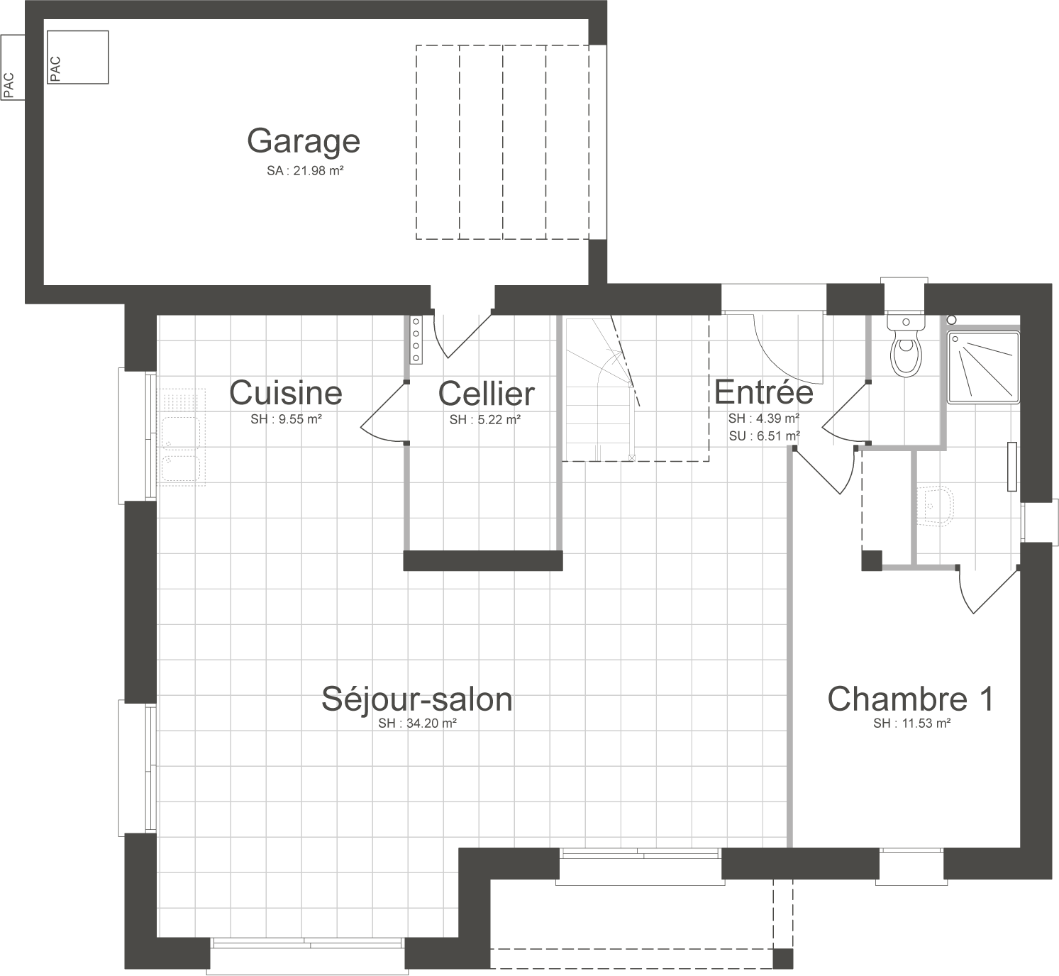 Plans 2D du riz de chaussez d'une maison sur mesure.